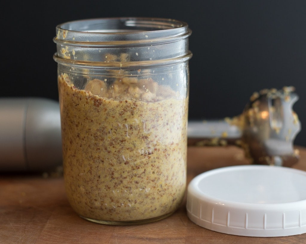 mustard in a mason jar