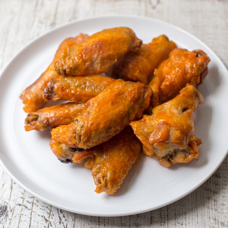 2-Ingredient Air Fryer Hot Wings | Lefty Spoon