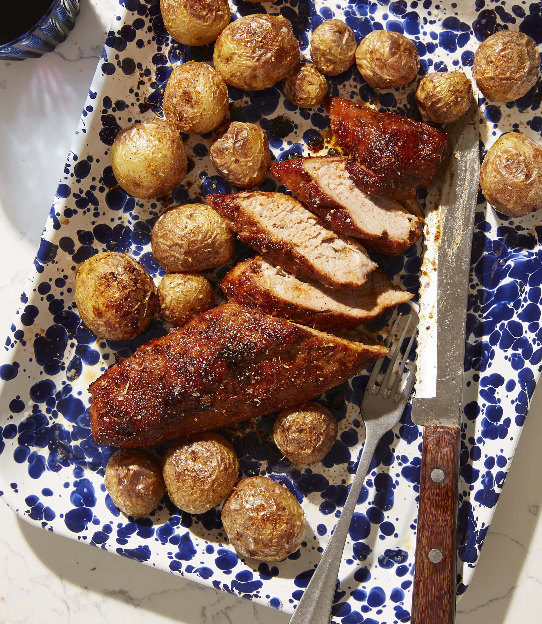 Rotisserie-Rubbed Pork Tenderloin and Potatoes