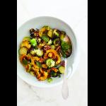 ata squash and Brussels sprouts with walnuts