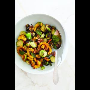 ata squash and Brussels sprouts with walnuts