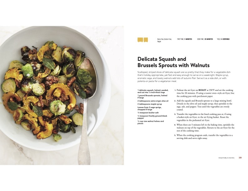 delicata squash Brussels sprouts walnut recipe